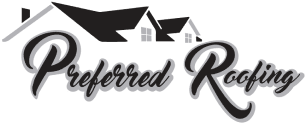 Logo of Preferred Roofing with house silhouette.